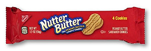 Nutter Butter Cookies (4 Pack Sleeve)